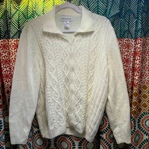 Zip up Irish fisherman’s sweater